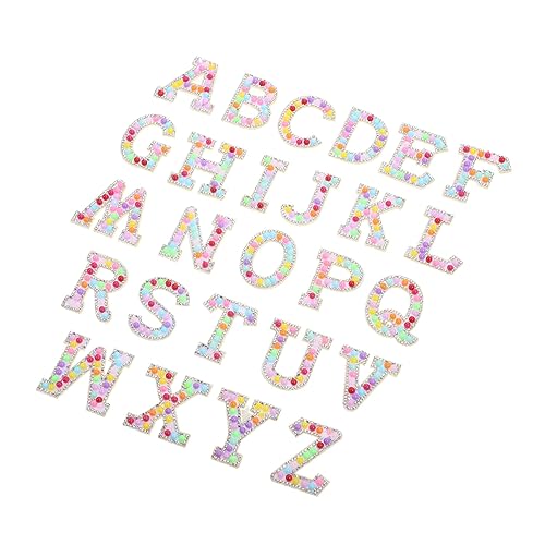HOMSFOU 1 Satz Alphabet Perlenstoff Aufkleber Twill Patches Basteln Nähzubehör Nähreparaturflicken Buchstaben Stoffaufkleber Patches Für Kleidung Bestickter Vliesstoff 26 Stück HOMSFOU 1 Satz Alphabet Perlenstoff Aufkleber Twill Patches Basteln Nähzubehör Nähreparaturflicken Buchstaben Stoffaufkleber Patches Für Kleidung Bestickter Vliesstoff 26 Stück von HOMSFOU