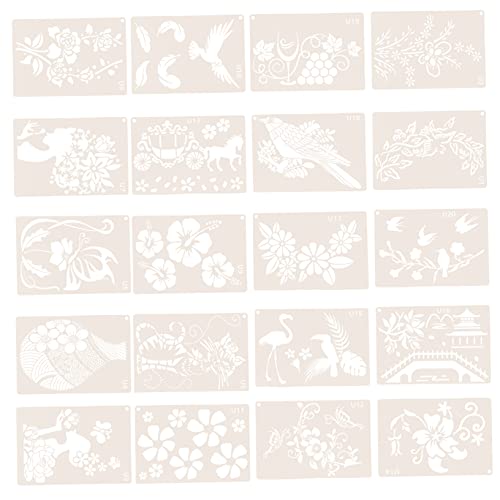 HOMSFOU 1 Satz DIY Malschablonen Wiederverwendbare Schablonen für Basteln Scrapbooking und Projekte für Fotoalben und Grußkarten HOMSFOU 1 Satz DIY Malschablonen Wiederverwendbare Schablonen für Basteln Scrapbooking und Projekte für Fotoalben und Grußkarten von HOMSFOU