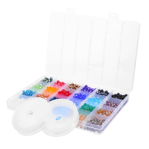 HOMSFOU 1 Schachtel Facettierte Glasperlen für Diy Schmuckherstellung Runde Spacer Beads für Armbänder und Nähprojekte Bastelarbeiten HOMSFOU 1 Schachtel Facettierte Glasperlen für Diy Schmuckherstellung Runde Spacer Beads für Armbänder und Nähprojekte Bastelarbeiten von HOMSFOU