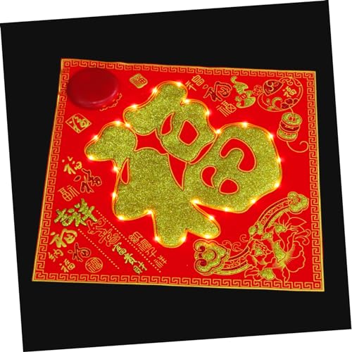 HOMSFOU 1 Stück Dekorative Lichter new year decoration neujahrsdeko Festliche Wanddekoration tiegerbalm red Ornamente Party Wandanhänger für das neue Jahr Frühlingsfest- Papier rot von HOMSFOU