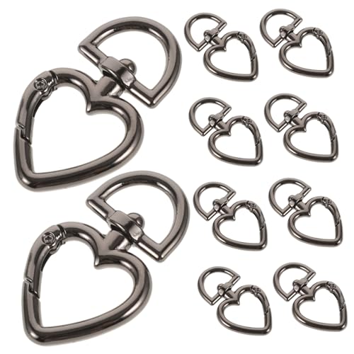 HOMSFOU 10 Stück Rotierende Love Taste Schnalle Schlüsselkarabiner Federschnappclip für DIY Feder Schlüsselring CARABIERNPERSCHAFT Frühlingsring Zinklegierung Black HOMSFOU 10 Stück Rotierende Love Taste Schnalle Schlüsselkarabiner Federschnappclip für DIY Feder Schlüsselring CARABIERNPERSCHAFT Frühlingsring Zinklegierung Black von HOMSFOU