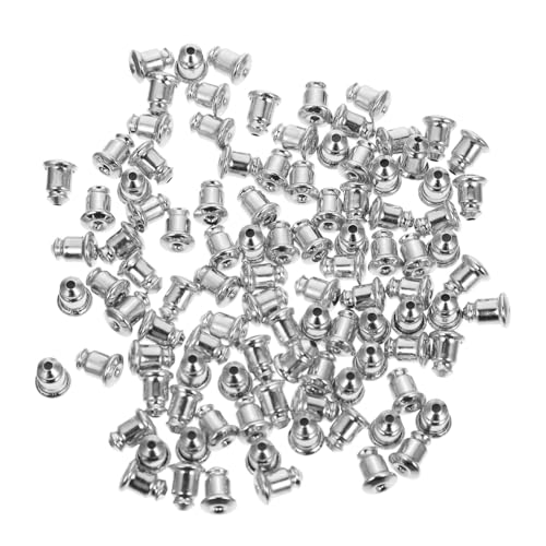 HOMSFOU 100 Stück Kupfer Ohrstecker Verschlüsse Langlebige Ohrring Stopper Diy Schmuck Zubehör Geeignet für Ohrstecker Typen Einfache Handhabung Silberfarben HOMSFOU 100 Stück Kupfer Ohrstecker Verschlüsse Langlebige Ohrring Stopper Diy Schmuck Zubehör Geeignet für Ohrstecker Typen Einfache Handhabung Silberfarben von HOMSFOU