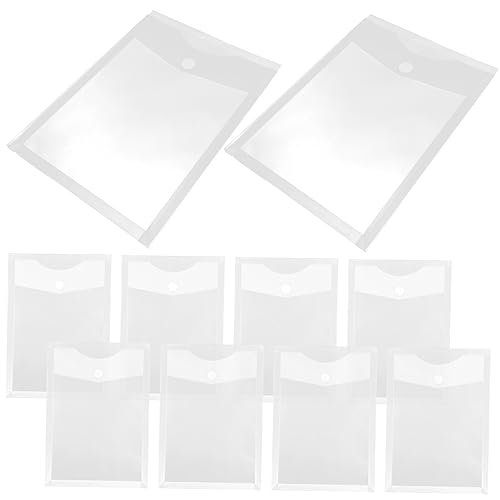 HOMSFOU 10Stücke Dokumenten Aufbewahrungstaschen mit Druckknopf Durchsichtige Aktentaschen für Büro und Schule Vielseitige Organizer für Schreibwaren und Unterlagen HOMSFOU 10Stücke Dokumenten Aufbewahrungstaschen mit Druckknopf Durchsichtige Aktentaschen für Büro und Schule Vielseitige Organizer für Schreibwaren und Unterlagen von HOMSFOU