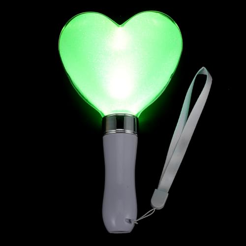 HOMSFOU 15 Leuchtstäbe Mit Farbwechsel Herzlampe LED Herz Cheer Stick Herzförmiger Leuchtstab Cheer Stab Für Konzerte Tragbarer Leuchtstab Konzert Partyzubehör Party Cheer Stab von HOMSFOU