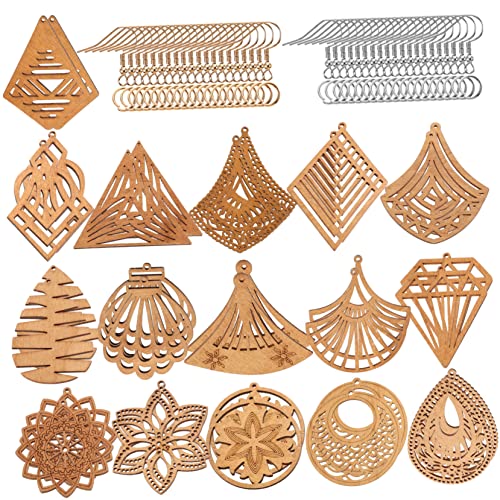 HOMSFOU 1Satz Holz Ohrringe Dangle für Frauen Verschiedene Designs DIY Kit mit Ohrhaken und Zubehör Ethnische Geometrische Holzohrringe Einfach zu Erstellen und Tragbar HOMSFOU 1Satz Holz Ohrringe Dangle für Frauen Verschiedene Designs DIY Kit mit Ohrhaken und Zubehör Ethnische Geometrische Holzohrringe Einfach zu Erstellen und Tragbar von HOMSFOU