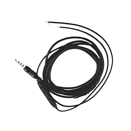 HOMSFOU 1Stk Halbfertiges Kopfhörerkabel schwarzes Kopfhörerkabel Anpassen des Kopfhörerkabels Anpassung Halbzeug kopfhörerkabel headphone cable Black von HOMSFOU