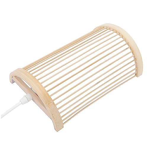 HOMSFOU 1Stk Wandlampe Lampenschirm aus Rattan Bausatz LED-Wandleuchten Kabel wandleuchte küche küchenwandleuchten Innenszenen-Lichtdekor kreative Wandleuchtenverzierung hölzern Beige von HOMSFOU