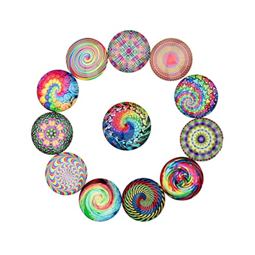 HOMSFOU 1Tasche DIY Schmuckaufnäher im Ethno Stil Farbige Glascabochon Patches mit Spiral Muster für Projekte und HOMSFOU 1Tasche DIY Schmuckaufnäher im Ethno Stil Farbige Glascabochon Patches mit Spiral Muster für Projekte und von HOMSFOU