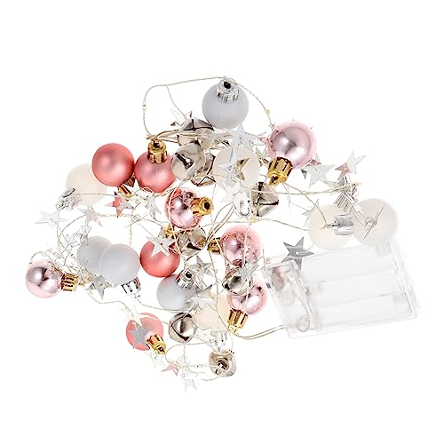 HOMSFOU 1stk Wunsch Flasche Lichterkette Weihnachtslichterketten Christbaumkugeln Weihnachtsdekoration Weihnachtsgirlande Weihnachtskugelgirlande Weihnachtskranz Plastik Hängend Ball Rosa von HOMSFOU