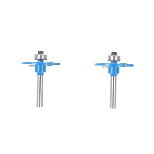 HOMSFOU 2 Stück Holzbearbeitungsschneider Nutfräser ausstechplatte Präzision fräser bits nutenfräser Werkzeug Keksausstecher Fräser Loch Slot Schlitzfräser Fräser-Fräser Hartmetall Blue von HOMSFOU