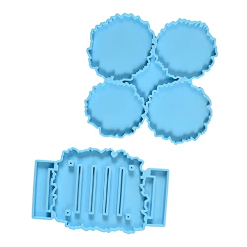 HOMSFOU 2 Stück Silikonform-Set für epoxidharz silikonform selber machen Schalenmattenform Kristall-Epoxy-Form Epoxidform selber machen handgefertigte Form Untersetzerform Kieselgel Blau HOMSFOU 2 Stück Silikonform-Set für epoxidharz silikonform selber machen Schalenmattenform Kristall-Epoxy-Form Epoxidform selber machen handgefertigte Form Untersetzerform Kieselgel Blau von HOMSFOU