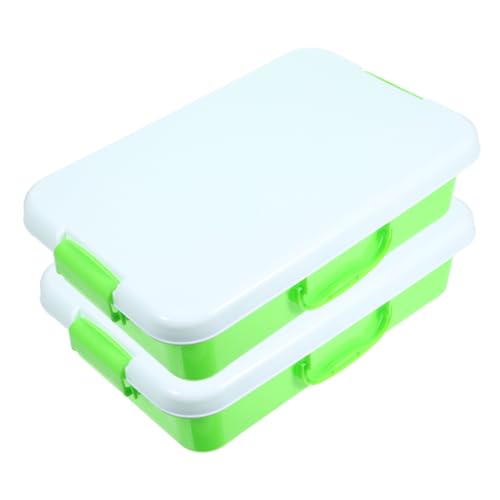 HOMSFOU 2 Stück Tragbare Sandkiste Sandboxen Fall Sandkästen für Sandkasten mit Deckel Spieltablett Spielzimmer- -Organizer tragbarer Sandkasten Abs Green HOMSFOU 2 Stück Tragbare Sandkiste Sandboxen Fall Sandkästen für Sandkasten mit Deckel Spieltablett Spielzimmer- -Organizer tragbarer Sandkasten Abs Green von HOMSFOU