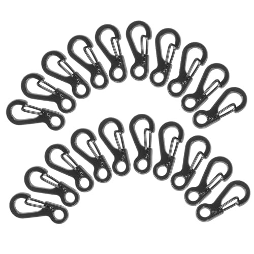 HOMSFOU 20 Stück Federschnalle Zinklegierung schnappen kleiner Klipp kleiner Karabinerhaken Schlüssel Carabiner Clip Mini-Federklemmen Miniclips Karabiner aus Metall Clip-Karabiner Schwarz HOMSFOU 20 Stück Federschnalle Zinklegierung schnappen kleiner Klipp kleiner Karabinerhaken Schlüssel Carabiner Clip Mini-Federklemmen Miniclips Karabiner aus Metall Clip-Karabiner Schwarz von HOMSFOU