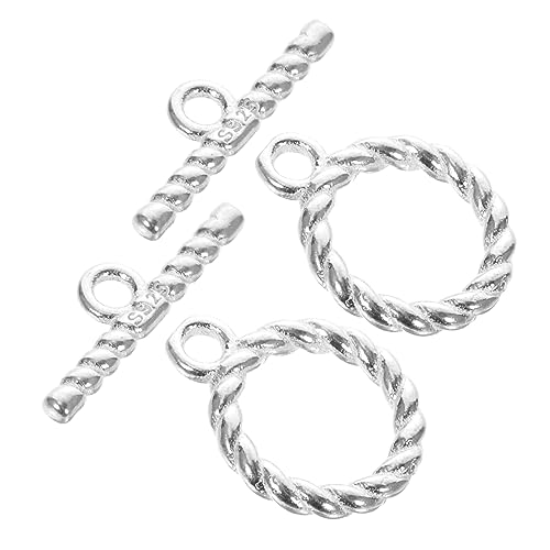 HOMSFOU 2Sätze Vintage Stil Silber Knebelverschlüsse für Armbänder Schmuckverschlüsse zum DIY Leicht Anzubringen Langlebig für Schmuckprojekte HOMSFOU 2Sätze Vintage Stil Silber Knebelverschlüsse für Armbänder Schmuckverschlüsse zum DIY Leicht Anzubringen Langlebig für Schmuckprojekte von HOMSFOU