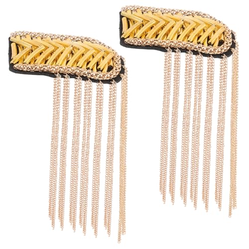 HOMSFOU 2Stücke Schulterabzeichen für Goldene Quasten Epaulette Dekorative Schulterklappen für Anzüge für Partys Zeremonien und Maskeraden Langlebige Materialien HOMSFOU 2Stücke Schulterabzeichen für Goldene Quasten Epaulette Dekorative Schulterklappen für Anzüge für Partys Zeremonien und Maskeraden Langlebige Materialien von HOMSFOU