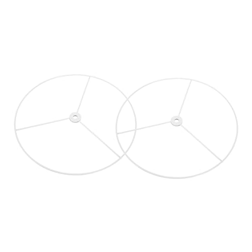 HOMSFOU 2st Lichtständer Lampenschirm Lichtbasis Treppengeländer Halterungen Lampenschirm Reifen Lampenschirm-ringrahmen Decke Quadratischer Rahmen Halterrahmen Vorrichtungen Weiß Metall von HOMSFOU