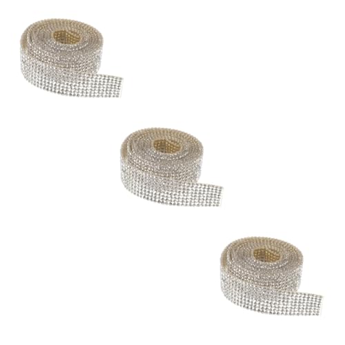 HOMSFOU 3 Rollen Kleidungs Strass Selbstklebendes Strassband Bastel Strassband Nähen Von Kleidung Kristalle Massen Strassstreifen Party Strassbesatz Dekoration Heißschmelzkleber HOMSFOU 3 Rollen Kleidungs Strass Selbstklebendes Strassband Bastel Strassband Nähen Von Kleidung Kristalle Massen Strassstreifen Party Strassbesatz Dekoration Heißschmelzkleber von HOMSFOU