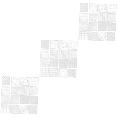 HOMSFOU 3 Sätze Schablonen Zum Malen Geometrische Schablonen Wiederverwendbare Schablonen Kreise Kunst Schablonen Beton Geometrische Hohlschablone Hohle Malschablonen Plastik 16 Stück * 3 von HOMSFOU