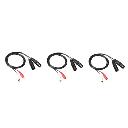 HOMSFOU 3 Stück 2 Usb-laufwerk-figur Zu Xlr Adapter 3.xlr Xlr Auf Adapter Dual Auf Xlr-stecker Y-splitter-patchkabel Autoadapter Xlr-stecker Auf 2 Stecker Y-adapterkabel Black von HOMSFOU