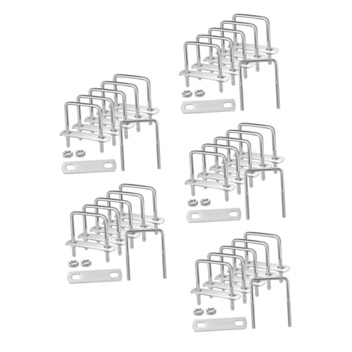 HOMSFOU 30 Sätze Quadratisches Kartenset u schrauben U-Bolzen mit quadratischer Biegung Vierkant-U-Bolzen Quadratischer U-Bolzen quadratische U-Bolzen u klemmen Rostfreier Stahl Silver von HOMSFOU