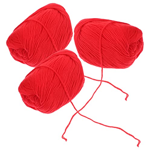 HOMSFOU 3Rollen DIY Baumwollgarn Häkelgarn Milchfaser Tragbares Strickgarn für Handwerksprojekte Hohe Flexibilität für Stricken und Häkeln Große Farben HOMSFOU 3Rollen DIY Baumwollgarn Häkelgarn Milchfaser Tragbares Strickgarn für Handwerksprojekte Hohe Flexibilität für Stricken und Häkeln Große Farben von HOMSFOU