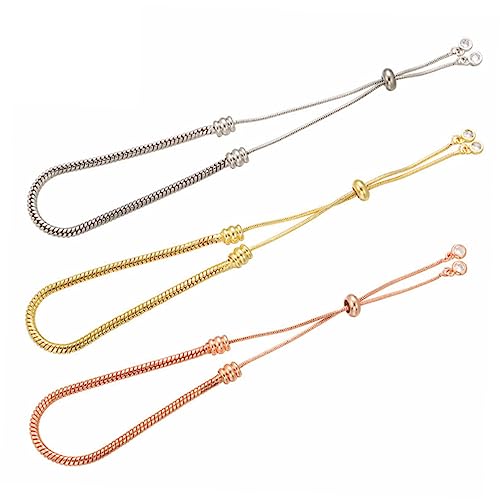 HOMSFOU 3Stücke DIY Armband Basis Kette Verstellbare Handkette Für Schmuckherstellung Gold Weißgold Und Roségold Halbzeug Für Projekte HOMSFOU 3Stücke DIY Armband Basis Kette Verstellbare Handkette Für Schmuckherstellung Gold Weißgold Und Roségold Halbzeug Für Projekte von HOMSFOU