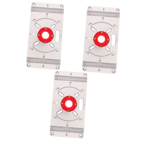 HOMSFOU 3st Holzbearbeitungsbohrmaschine Tisch Für Fräsmaschine Planke Schneidemaschine Flipboard Fräserplatte Halterung Für Fräsnutenfräser Frästischeinsatz Trimmen Kippen Plastik Silver von HOMSFOU