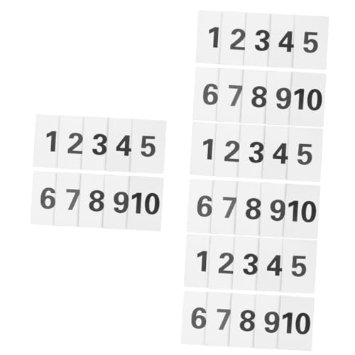 HOMSFOU 4 Sätze Digitale Karte Zahlenrätsel Tischnummernhalter Zahlenkarten Ziffernkarten Tischnummernkarten Aus Kunststoff Digitale Nummernkarten Für Zu Hause Plastik Weiß 10 Stück * 4 von HOMSFOU