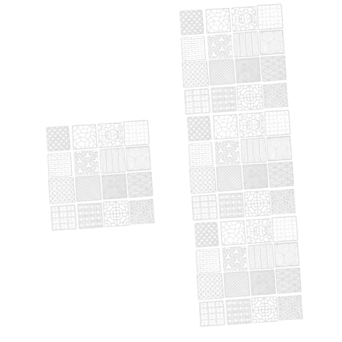 HOMSFOU 4 Sätze Geometrische Vorlage Hohlschablonen Schichtung Beton Geometrische Schablonen Wiederverwendbare Schablonen Geometrische Malschablonen Hohle Zeichenschablonen 16 Stück * 4 von HOMSFOU