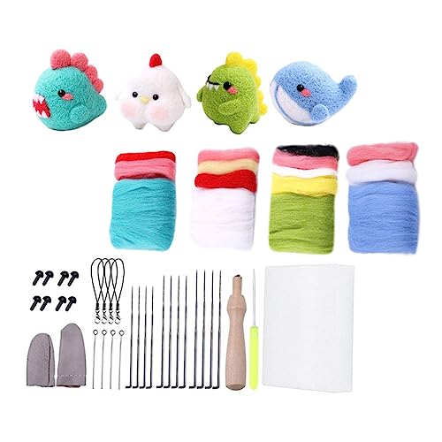 HOMSFOU 4 Satz Nadelfilzset für Anfänger Teiliges Diy Tierpuppen Filzset mit Anleitung Schaumstoffmatte und Filznadeln für Bastelprojekte und Aktivitäten HOMSFOU 4 Satz Nadelfilzset für Anfänger Teiliges Diy Tierpuppen Filzset mit Anleitung Schaumstoffmatte und Filznadeln für Bastelprojekte und Aktivitäten von HOMSFOU