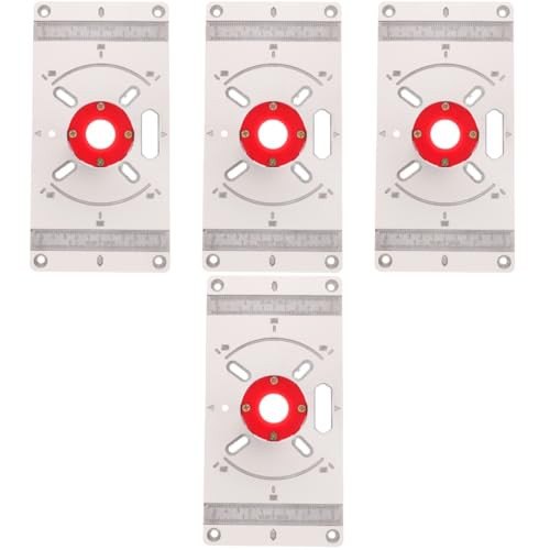 HOMSFOU 4 Stück Holzbearbeitungs Bohrmaschine Plattenpresser Trimmmaschine Flip Board Fräse Tischeinlage Fräse Tischplatte Tischfräse Trimmfräse Tischfräse Ständer Kunststoff von HOMSFOU