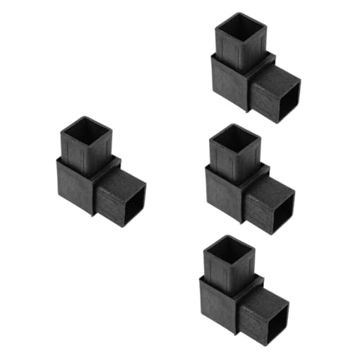 HOMSFOU 4 Stück Rechtwinkliger Code Drahtklemme Du Klemmst Rohrschelle Drahtklammern U Eckverbinderhalterung Rohrreparaturschelle -wege- Polypropylen-kunststoff Black von HOMSFOU