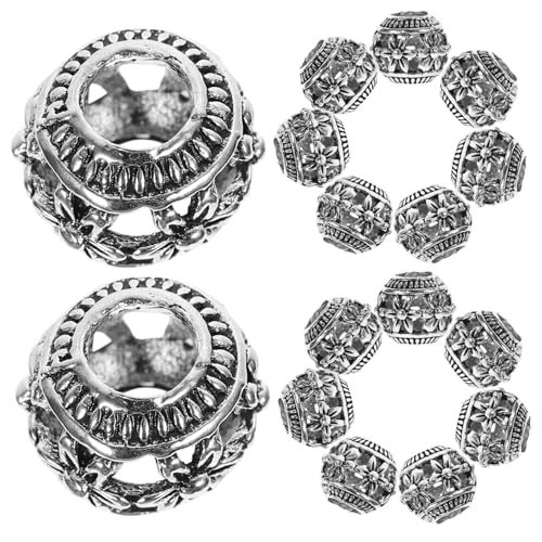 HOMSFOU 40 Stück hohle Perlen Zahlenperlen kleine Perlen antike Abstandsperlen Spacer Perlen für Armbänder Armband Perlen Metallperlen lose Perlen Metall Legierung Silver HOMSFOU 40 Stück hohle Perlen Zahlenperlen kleine Perlen antike Abstandsperlen Spacer Perlen für Armbänder Armband Perlen Metallperlen lose Perlen Metall Legierung Silver von HOMSFOU