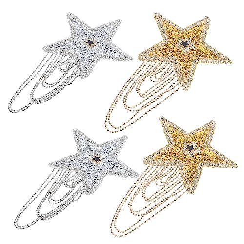 HOMSFOU 4Stücke DIY Sternform Strass Patches Austauschbare Dekorationsflicken für Kleidung Hüte und Taschen für Reparaturen und Handgemachte Projekte Strapazierfähig HOMSFOU 4Stücke DIY Sternform Strass Patches Austauschbare Dekorationsflicken für Kleidung Hüte und Taschen für Reparaturen und Handgemachte Projekte Strapazierfähig von HOMSFOU