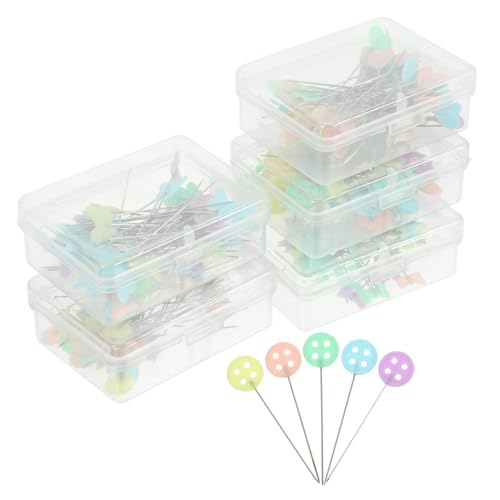 HOMSFOU 5 Boxen Farben Stecknadeln für Nähprojekte Vielseitige Quilting Nadeln für Stoffe für DIY und Bastelarbeiten Praktischer Aufbewahrungsbox HOMSFOU 5 Boxen Farben Stecknadeln für Nähprojekte Vielseitige Quilting Nadeln für Stoffe für DIY und Bastelarbeiten Praktischer Aufbewahrungsbox von HOMSFOU
