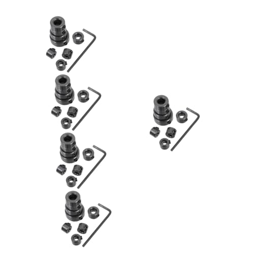 HOMSFOU 5 Sätze Begrenzungsring Bohren Loch Schlüssel Gezähnt Grat Stufenbohrer Stopper Bohrtiefenanschlag Ausrichten Hartmetall Holzbearbeitung Fahren Pro Kragen Bi Kohlenstoffstahl Black von HOMSFOU