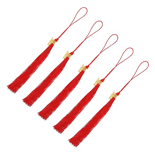 HOMSFOU 5 Stück 2020 Doktorhut Quasten hängende Ohr Akademische Abschlussquaste Hüte Einsatz für Abschlusshut Abschlusskappendekoration Abschlusshutschmuck Absolvent Hut Polyester rot HOMSFOU 5 Stück 2020 Doktorhut Quasten hängende Ohr Akademische Abschlussquaste Hüte Einsatz für Abschlusshut Abschlusskappendekoration Abschlusshutschmuck Absolvent Hut Polyester rot von HOMSFOU