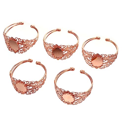 HOMSFOU 5 Stück Edelsteinarmband Lünette Armbandrohlinge Tablettarmband Mit Ovaler Lünette Nietenarmband Cabochons Für Die Schmuckherstellung Schlüssel Armreifen Golden Legierung HOMSFOU 5 Stück Edelsteinarmband Lünette Armbandrohlinge Tablettarmband Mit Ovaler Lünette Nietenarmband Cabochons Für Die Schmuckherstellung Schlüssel Armreifen Golden Legierung von HOMSFOU