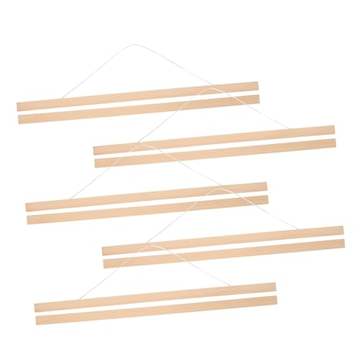 HOMSFOU 5 Stück Holzplakatbügel Poster Kleiderrahmen Aufhänger schwimmender Anzeigerahmen Malerei Malwerkzeug zum Aufhängen hängender Wandrahmen Wanddekoration hölzern HOMSFOU 5 Stück Holzplakatbügel Poster Kleiderrahmen Aufhänger schwimmender Anzeigerahmen Malerei Malwerkzeug zum Aufhängen hängender Wandrahmen Wanddekoration hölzern von HOMSFOU