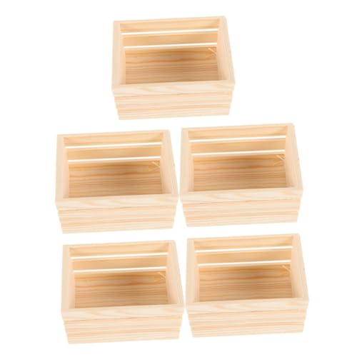 HOMSFOU 5 Stück Mini-milchkiste Für Puppenhaus, Unbehandeltes Holz, Mini-box, Kleines Obstkorb-modell Für Diy-, Kleine Holzkisten Für Puppenhaus-miniaturen HOMSFOU 5 Stück Mini-milchkiste Für Puppenhaus, Unbehandeltes Holz, Mini-box, Kleines Obstkorb-modell Für Diy-, Kleine Holzkisten Für Puppenhaus-miniaturen von HOMSFOU