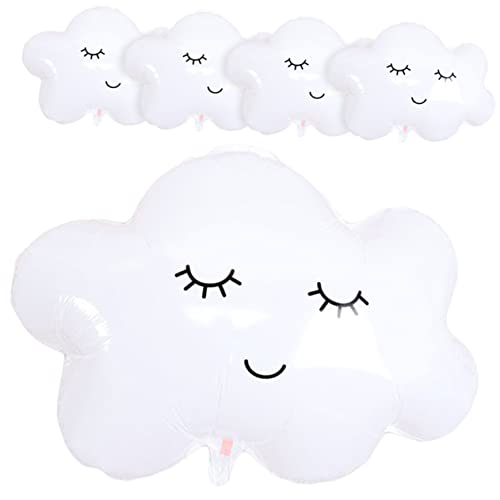 HOMSFOU 5 Stück Wolke Aluminiumfolie Ballon Heliumballons Wolke Geburtstagsballons Wolke Folienballon Du Bist Meine Ballons Wolke 9 Regenbogenballon Sonnenballons Aufblasbare Weiße von HOMSFOU