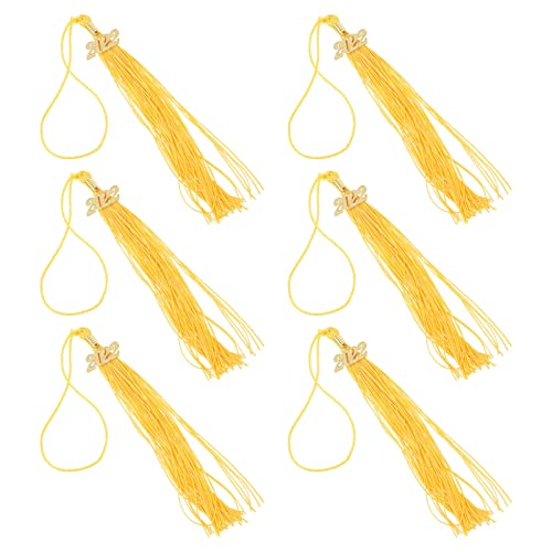 HOMSFOU 6 Stück Doktorhut Quaste Schule Abschluss für ihn Bord-Abschlusshut sichert die Abschlusskappe Meister Abschluss Zubehör Hut dekorativer Anhänger Polyester Golden HOMSFOU 6 Stück Doktorhut Quaste Schule Abschluss für ihn Bord-Abschlusshut sichert die Abschlusskappe Meister Abschluss Zubehör Hut dekorativer Anhänger Polyester Golden von HOMSFOU