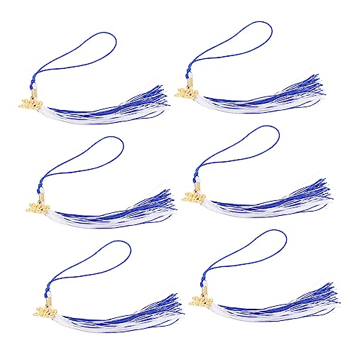HOMSFOU 6 Stück Doktorhut Quaste Und Halskette mit Abschlusskappe Senior Grad Hüte Zubehör Graduiertenkapitelle Dekoration Abschluss hängende Dekorationen Polyester Blue HOMSFOU 6 Stück Doktorhut Quaste Und Halskette mit Abschlusskappe Senior Grad Hüte Zubehör Graduiertenkapitelle Dekoration Abschluss hängende Dekorationen Polyester Blue von HOMSFOU