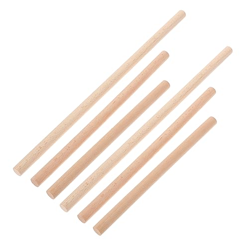 HOMSFOU 6Stücke Runde Holzstäbe für Tapisserie Buchenholz DIY Weberei Stäbe für Projekte Glatte Oberfläche für Wandteppiche und Dekorationen HOMSFOU 6Stücke Runde Holzstäbe für Tapisserie Buchenholz DIY Weberei Stäbe für Projekte Glatte Oberfläche für Wandteppiche und Dekorationen von HOMSFOU