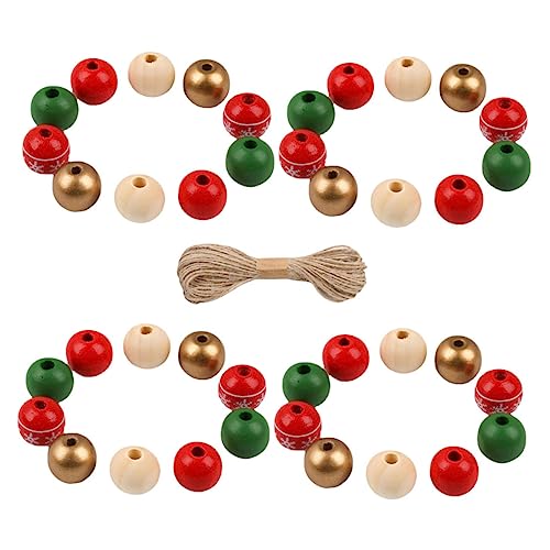 HOMSFOU DIY Holzperlen mit Natur Juteseil Runde Holzperlen für Weihnachtskranz Basteln Girlande Zubehör für DIY Schmuck und Wohnkultur HOMSFOU DIY Holzperlen mit Natur Juteseil Runde Holzperlen für Weihnachtskranz Basteln Girlande Zubehör für DIY Schmuck und Wohnkultur von HOMSFOU