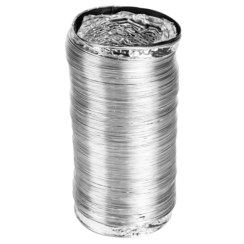 HOMSFOU Dunstabzugshaube Auspuffrohr Luftschlauch Küchenabflussschlauch Lüftungskanal Trockner-entlüftungsschlauch Biegbarer Abgaskanal Abluftkanal Trocknerschlauch Silver Aluminiumfolie von HOMSFOU