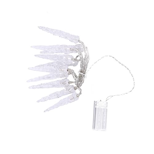 HOMSFOU Eiszapfen Dekorative Lichterketten Buntes Led-hängelicht Led Lichterkette Gastgeschenke Eiszapfen Lichter Außenlichterketten Party Lichter Weihnachtsdeko Weiß Zubehör Plastik Ohne von HOMSFOU