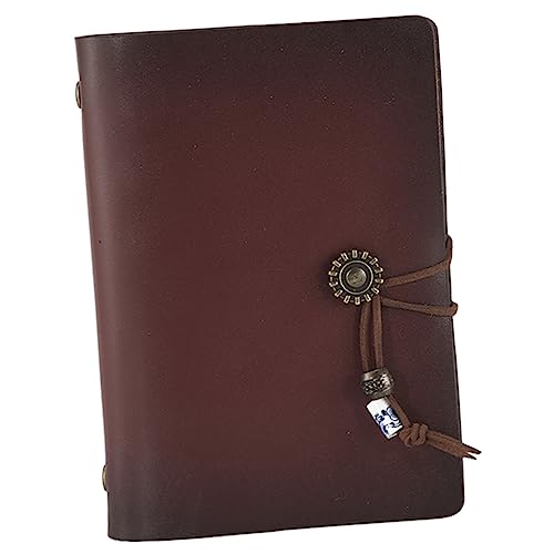 HOMSFOU Leder Notizbuch Nachfüllbares Vintage Tagebuch Loseblatt Notizheft für Studenten Retro Notepad mit Lederumschlag Flexibles Design für Persönliche Notizen und Journaling HOMSFOU Leder Notizbuch Nachfüllbares Vintage Tagebuch Loseblatt Notizheft für Studenten Retro Notepad mit Lederumschlag Flexibles Design für Persönliche Notizen und Journaling von HOMSFOU
