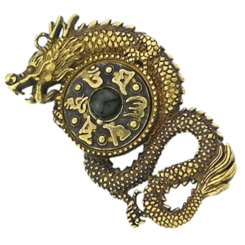 HOMSFOU Messing-Drachen-Charms Antike Chinesische Feng-Shui-Drachen-Anhänger Reichtum Wohlstand Hängende Verzierung Amulett Schmuckherstellung Charms Für DIY-Armband Halskette von HOMSFOU