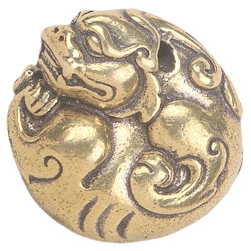 HOMSFOU Messing Pi Yao Charms Vintage Reichtum Tier Anhänger Antike Fengshui Statue Schmuckherstellung Zubehör Für DIY Halskette Armband Schlüsselanhänger von HOMSFOU